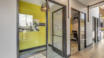 Dedicated coworking space with focus rooms